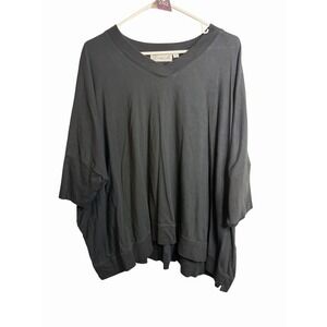 diane M womens black oversize short sleeve shirt plus size 2
